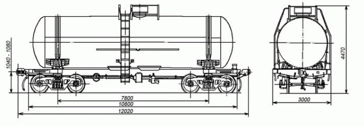 Вагон цистерна чертеж