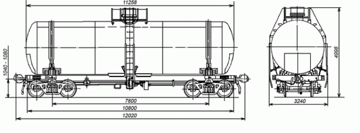 Вагон цистерна чертеж
