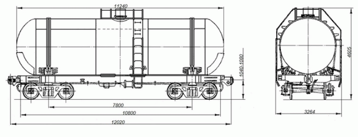 Вагон цистерна чертеж
